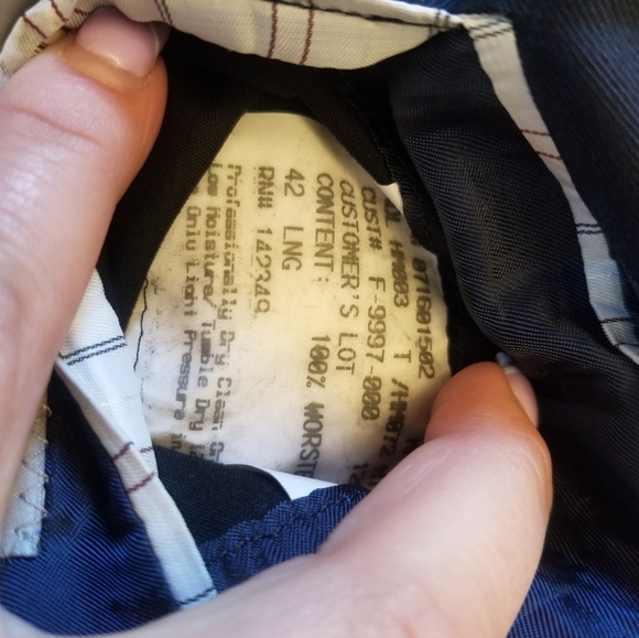 Hickey Freeman Navy Blue jacket size 42L - Picture 6 of 7
